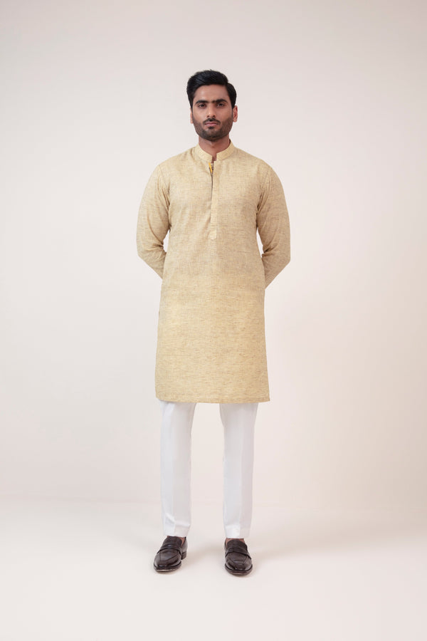 YELLOW IRISH KURTA PAJAMA